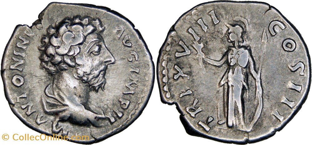 5. Marcus Aurelius. 103 (Minerva) monnaies antiques romaines republicaines imperiales 5 marcus aurelius 103 minerva