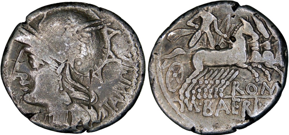 236/1a. Baebia - denarius (137 BC) monnaie antique av jc ap romaine republicaine imperiale 236 1a baebia denarius 137 bc