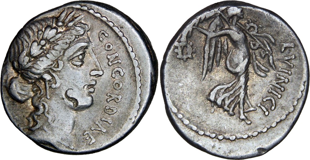 monnaies antiques romaines imperiales et republicaines 436 1 vinicia 52 bc