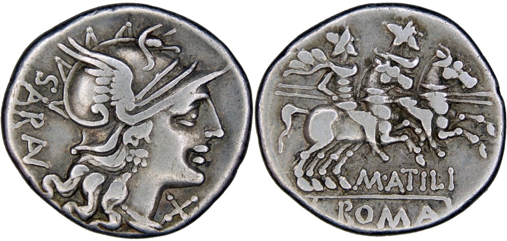 monnaies antiques romaines imperiales et republicaines 214 1b atilia 148 bc