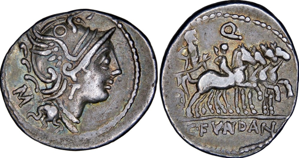 326/1. Fundania (101 BC) monnaies antiques romaines republicaines imperiales 326 1 fundania 101 bc