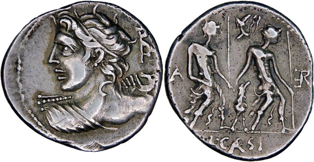 monnaies antiques romaines imperiales et republicaines 298 1 caesia 112 111 bc