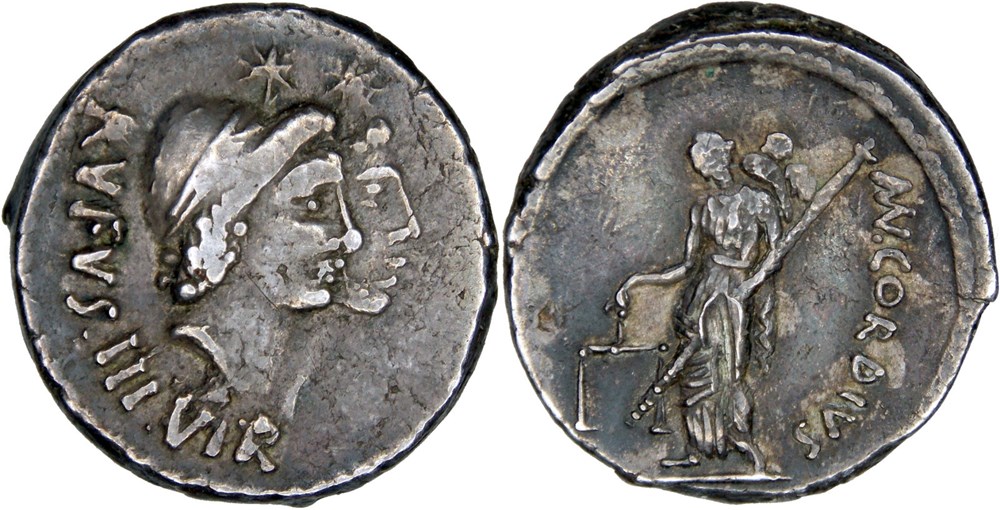 463/1b. Cordia (46 BC) monnaies antiques romaines imperiales et republicaines 463 1b cordia 46 bc