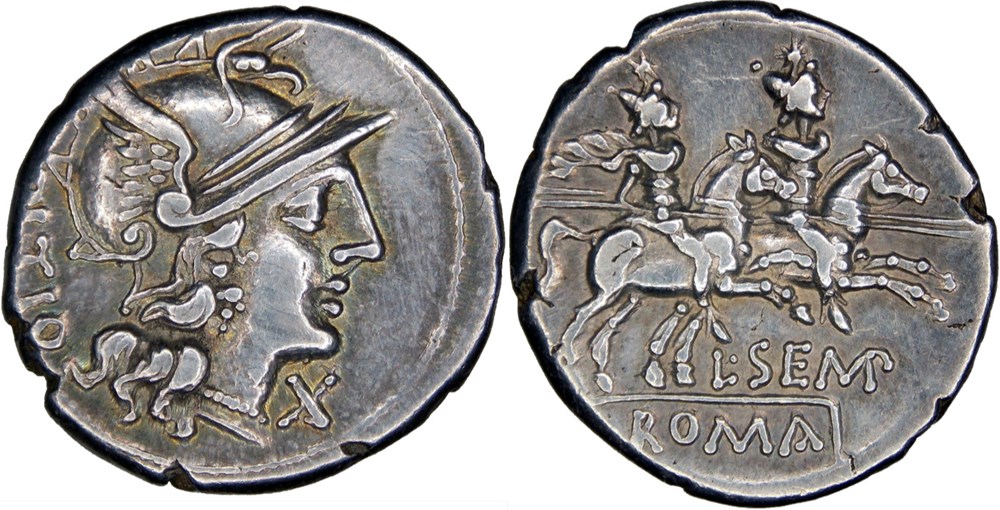 216/1. Sempronia (148 BC) monnaies antiques romaines imperiales et republicaines 216 1 sempronia 148 bc