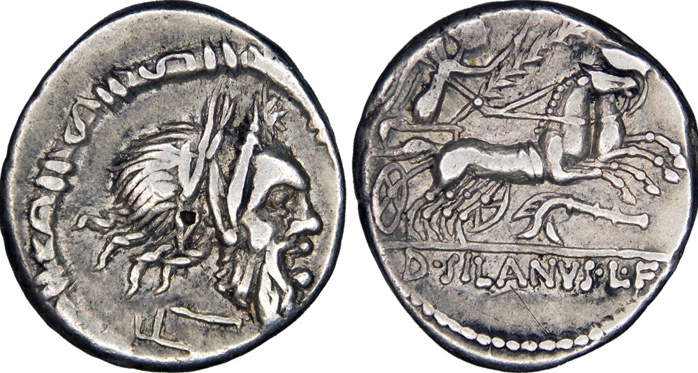 337/1a. Junia (91 BC) monnaies antiques romaines republicaines imperiales 337 1a junia 91 bc