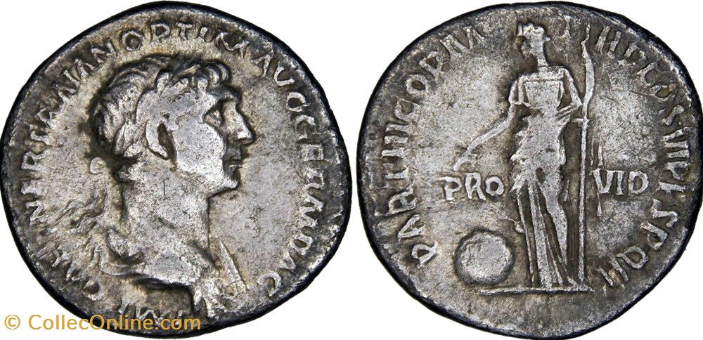 2. Trajan. 364 - denarius (Providentia) monnaies antiques romaines republicaines imperiales 2 trajan 364 denarius providentia