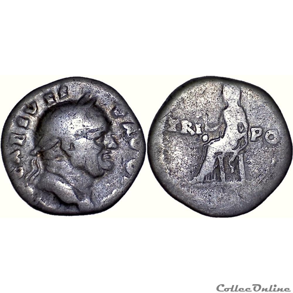 09.046. Vespasian - denier (Vesta) monnaie antique romaine 09 046 vespasian denier vesta