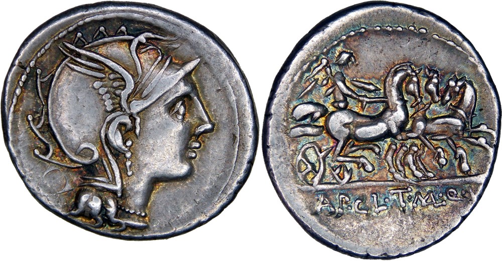 monnaies antiques romaines imperiales et republicaines 299 1a claudia manlia urbinia 111 110 bc