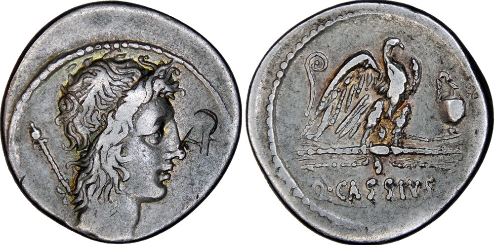 monnaies antiques romaines imperiales et republicaines 428 3 cassia 55 bc