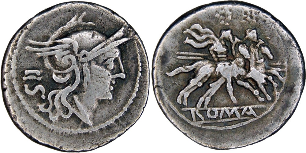 044/7. Anonymous - sestertius (211 BC) monnaies antiques romaines imperiales et republicaines 044 7 anonymous sestertius 211 bc
