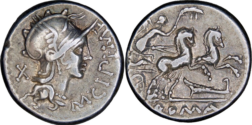 289/1. Cipia (115-4 BC) monnaies antiques romaines republicaines imperiales 289 1 cipia 115 4 bc