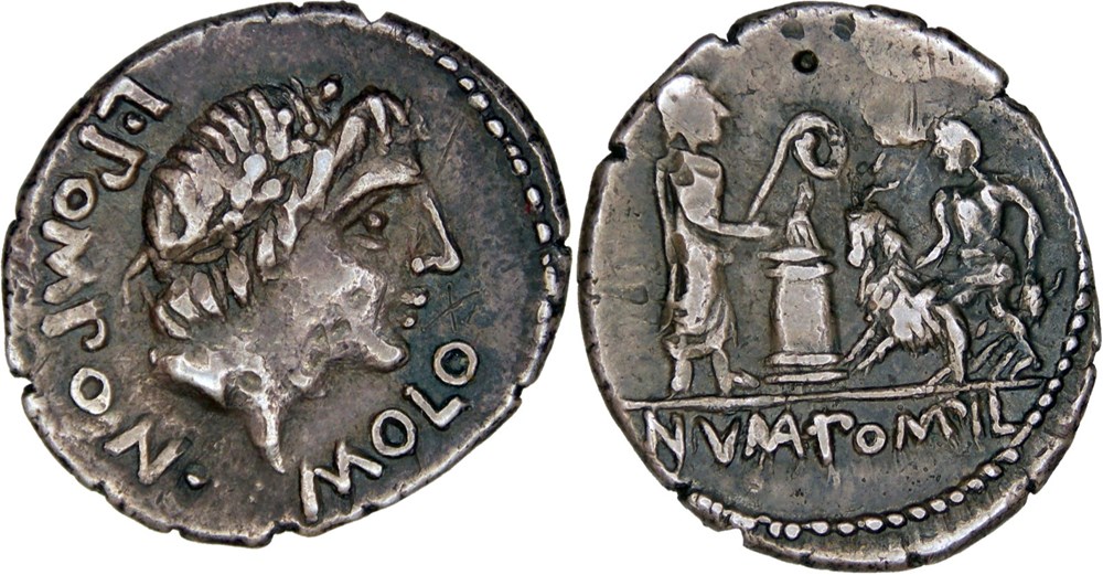 334/1. Pomponia (c.97 BC) monnaies antiques romaines imperiales et republicaines 334 1 pomponia c 97 bc