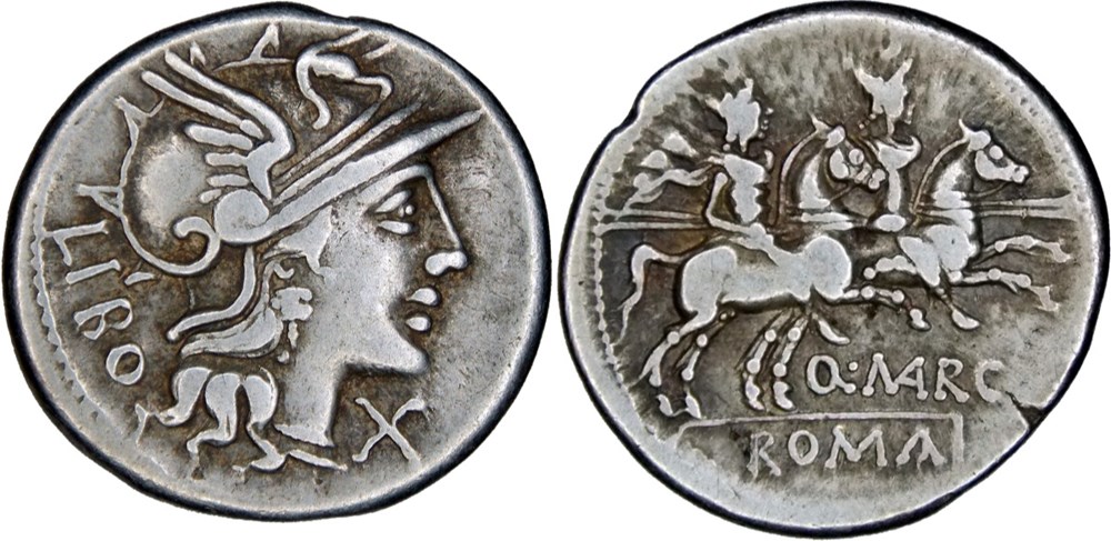 215/1. Marcia (148 BC) monnaies antiques romaines imperiales et republicaines 215 1 marcia 148 bc