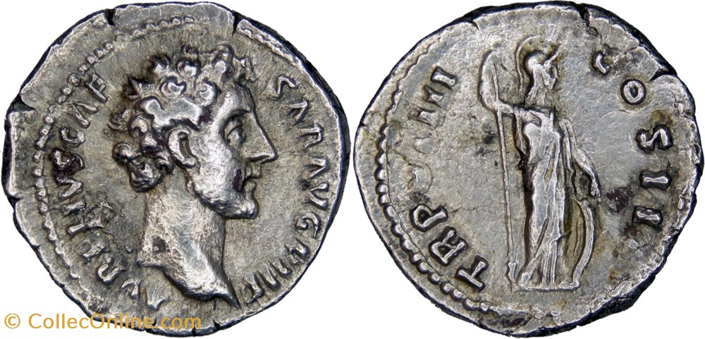 5. Aurelius Caesar. 444 (Minerva) monnaies antiques romaines republicaines imperiales 5 aurelius caesar 444 minerva