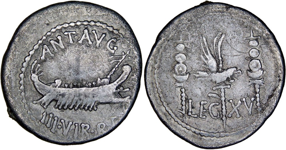 monnaies antiques romaines imperiales et republicaines 544 30 mark antony leg xv 32 31 bc