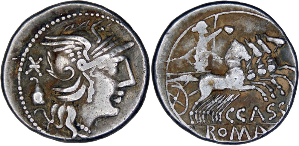 266/1. Cassia (126 BC) monnaies antiques romaines imperiales et republicaines 266 1 cassia 126 bc