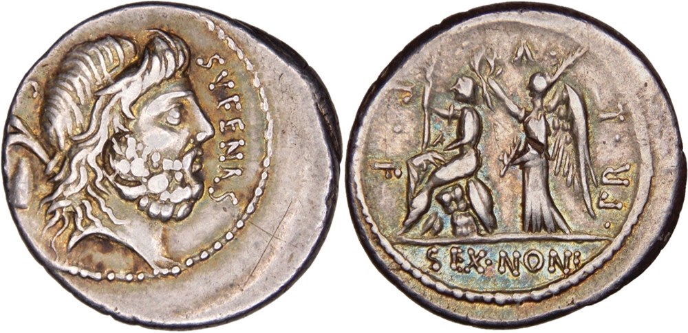 421/1. Nonia (57 BC) monnaies antiques romaines imperiales et republicaines 421 1 nonia 57 bc