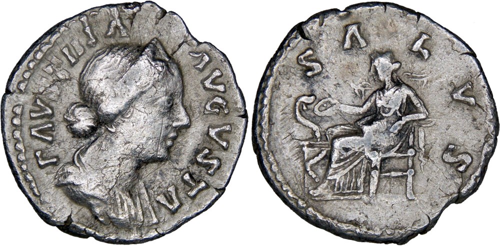 5b. Faustina II. 714 (Salus) monnaies antiques romaines imperiales et republicaines 5b faustina ii 714 salus