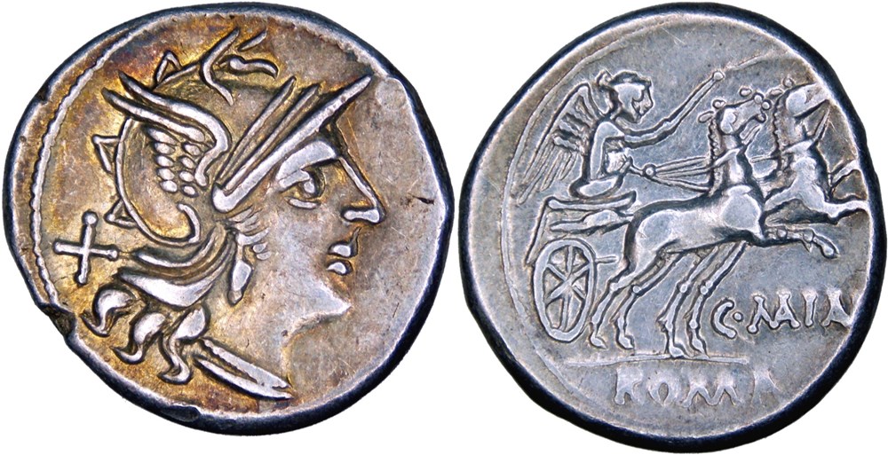 monnaies antiques romaines imperiales et republicaines 203 1a maiania 153 bc