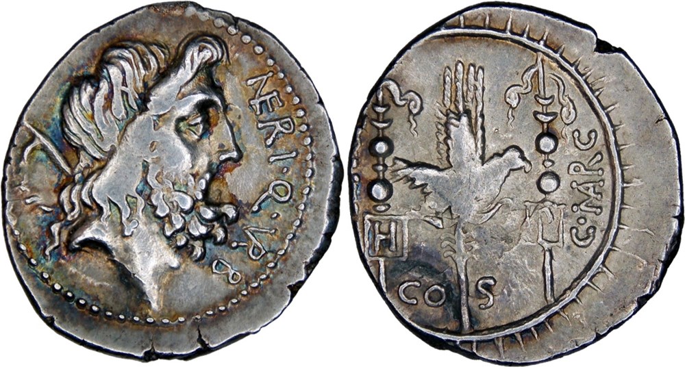 441/1. Neria (49 BC) monnaies antiques romaines imperiales et republicaines 441 1 neria 49 bc