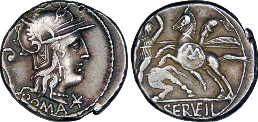 264/1. Servilia (127 BC) monnaies antiques romaines republicaines imperiales 264 1 servilia 127 bc