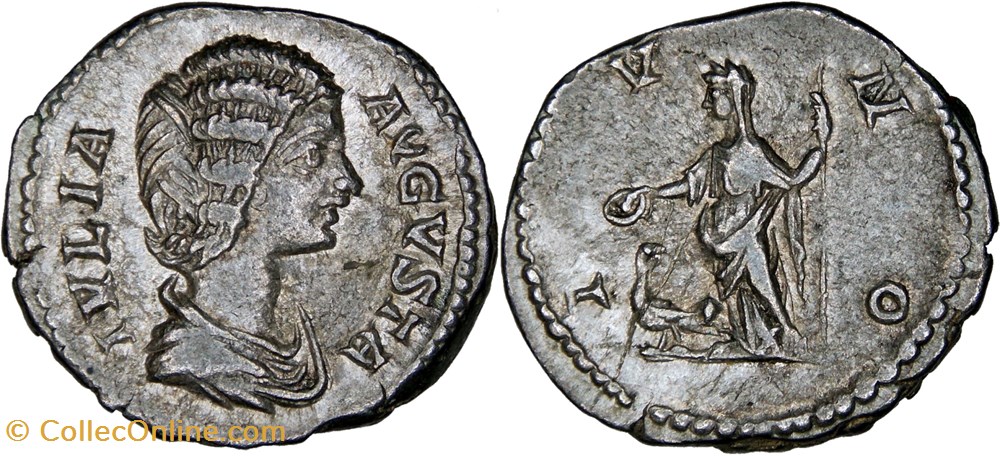 5.559. Julia Domna- denarius (Juno) monnaies antiques romaines republicaines imperiales 5 559 julia domna denarius juno