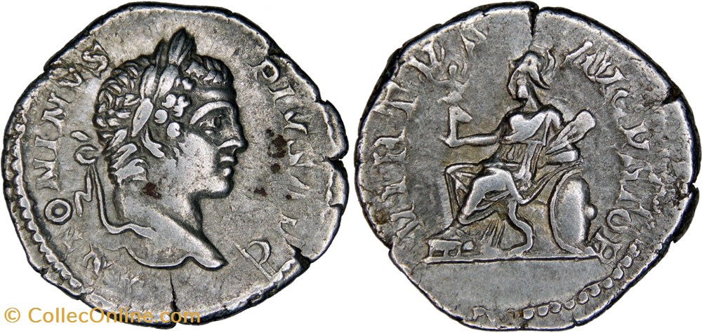 monnaies antiques romaines republicaines imperiales 6 caracalla 176 virtus
