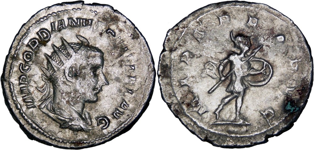 Gordian III. 145 (Mars) monnaies antiques romaines imperiales et republicaines gordian iii 145 mars