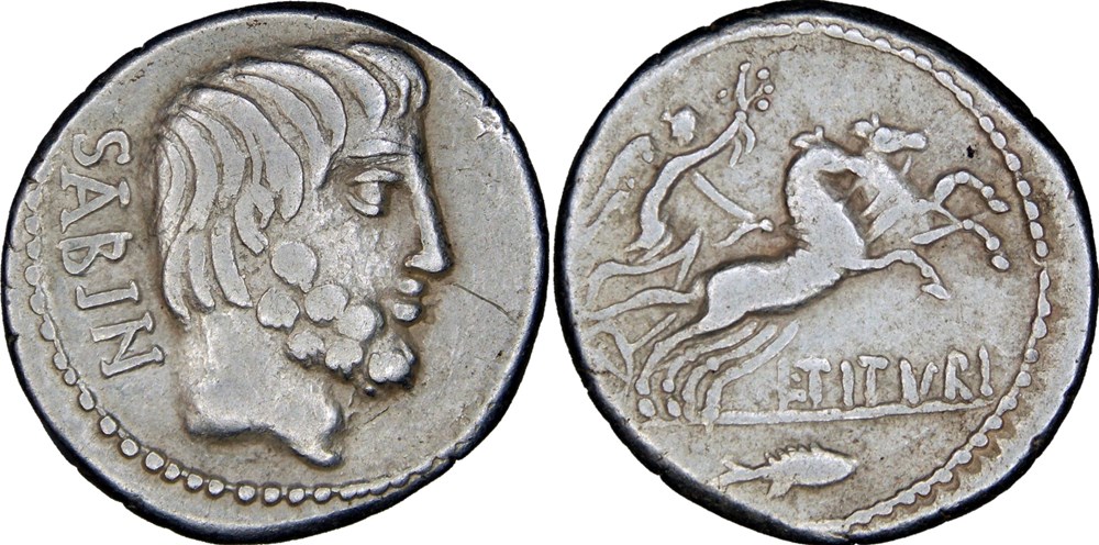 344/3. Tituria (89 BC) monnaies antiques romaines republicaines imperiales 344 3 tituria 89 bc