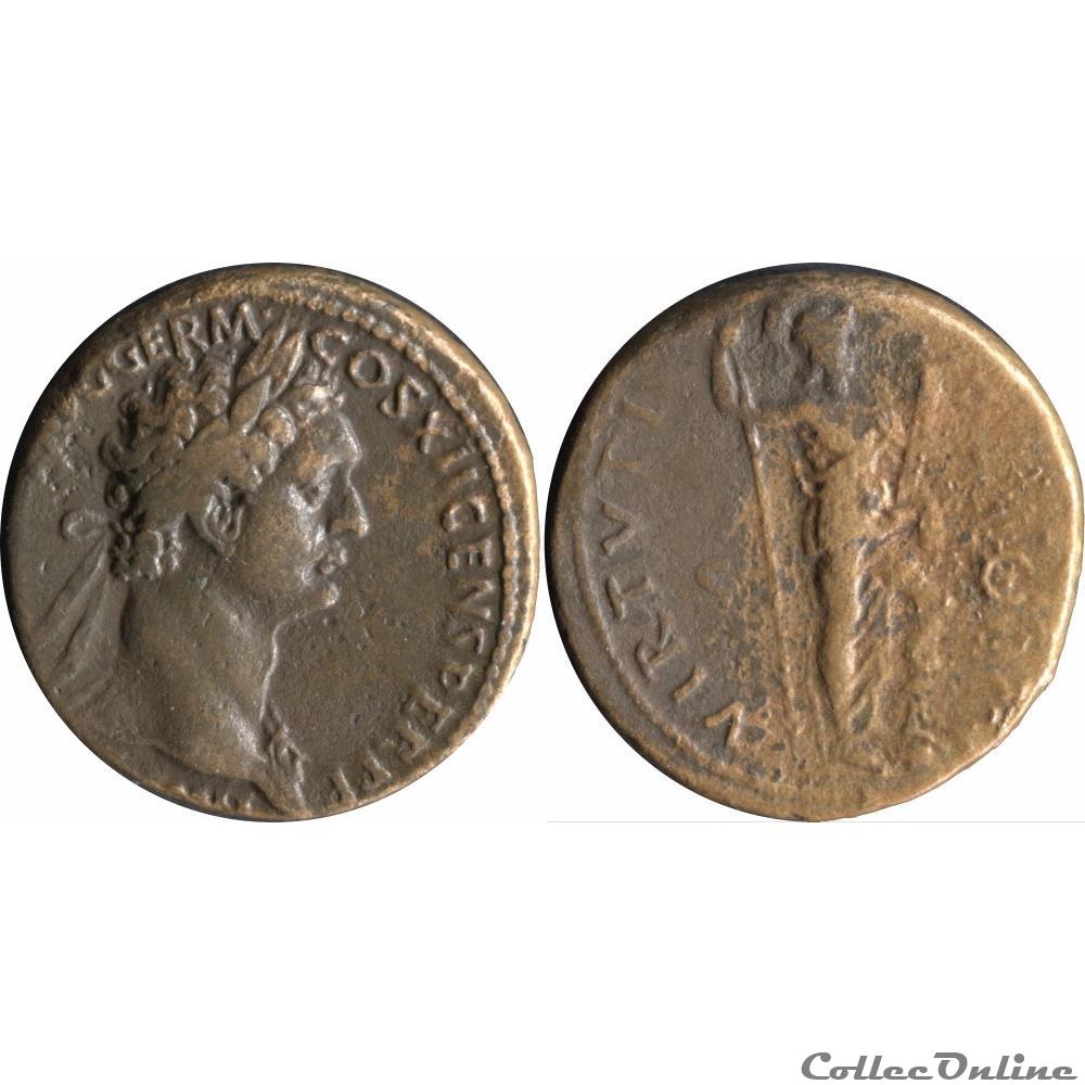 11.500. Domitian - As (Virtus) monnaie antique romaine 11 500 domitian as virtus