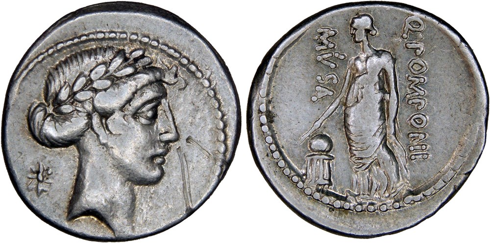 monnaies antiques romaines imperiales et republicaines 410 8 pomponia 56 bc