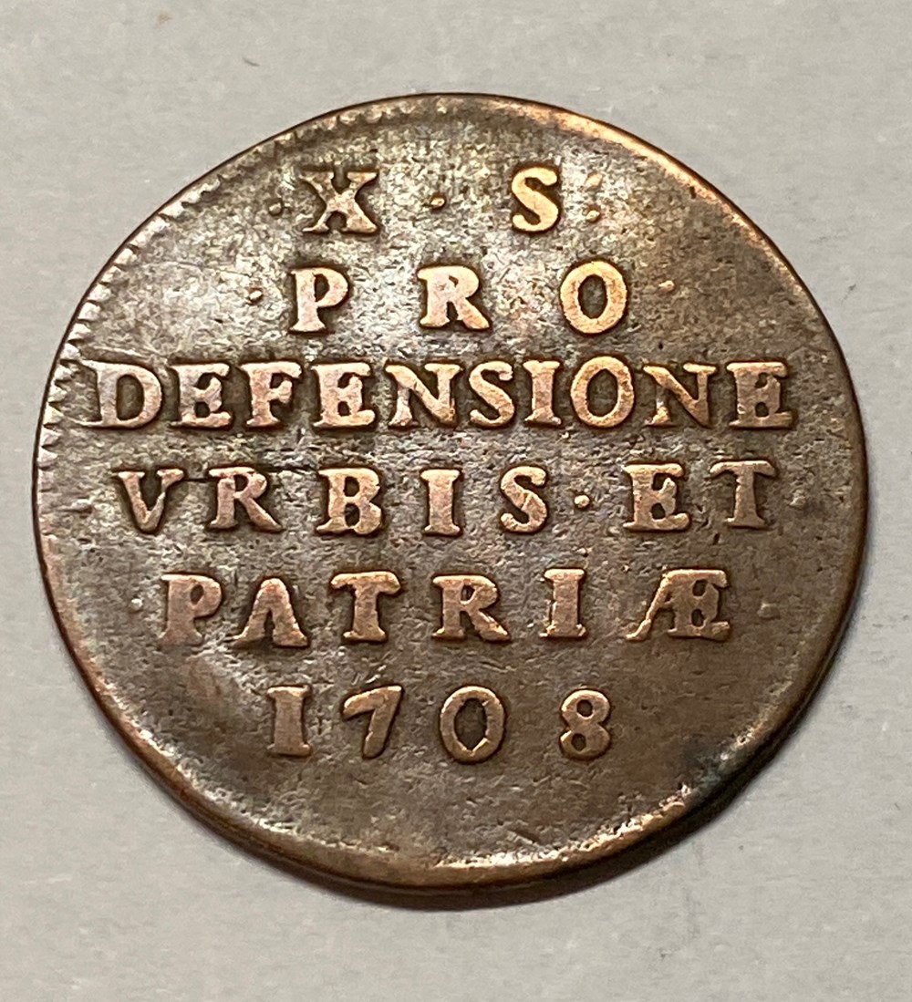 10. Sols du siège des Flandres de Lille, pièce obsidionale, 1708. monnaies europe medievale empire ottoman 10 sols du siege des flandres de lille piece obsidionale 1708