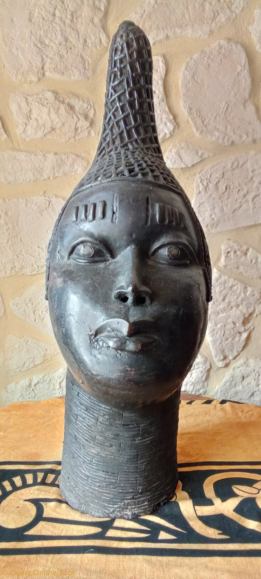 art antiquites africain bronze tete de reine du royaume ife nigeria