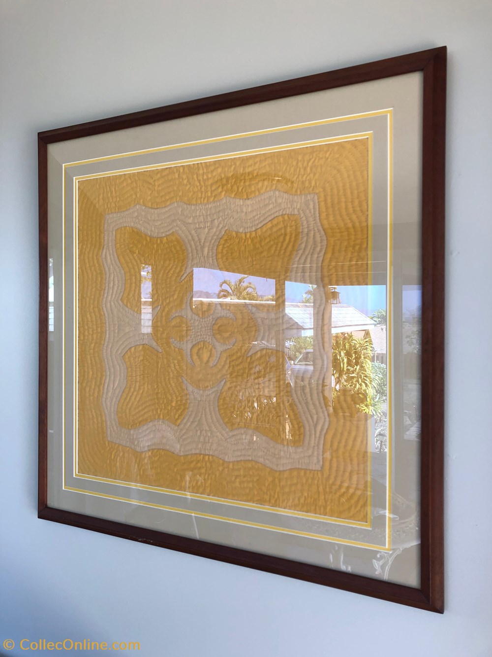 art antiquities yellow hawaiian quilt