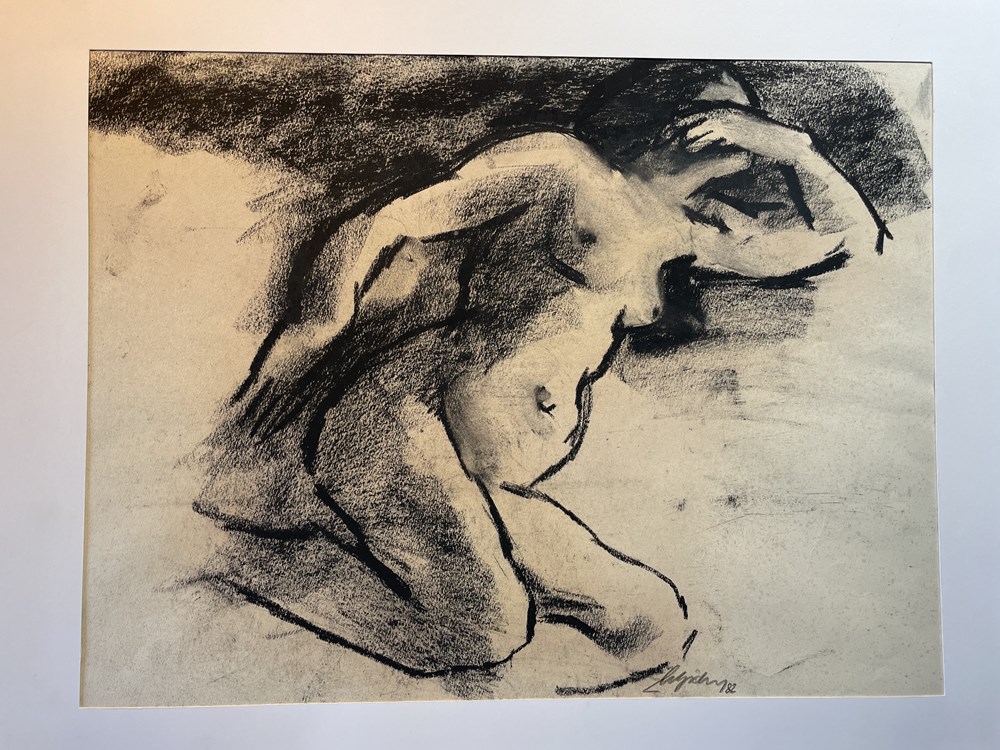 SCHICKER 159 weiblicher Akt 1982 kunst antiquitaten gemalde zeichnungen schicker 159 weiblicher akt 1982