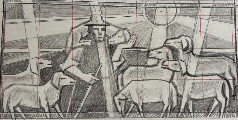 Pfarrhaus Rutzenmoos Entwurf 2 kunst antiquitaten gemalde zeichnungen pfarrhaus rutzenmoos entwurf 2