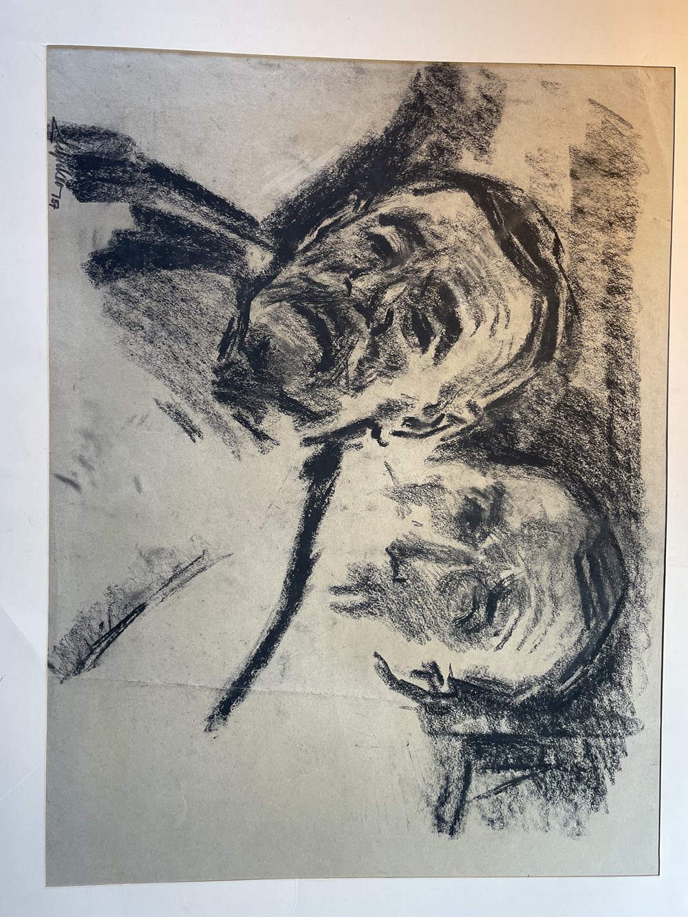 SCHICKER 160 2 Gesichter (Vater am Sterbebett?) kunst antiquitaten gemalde zeichnungen schicker 160 2 gesichter vater am sterbebett