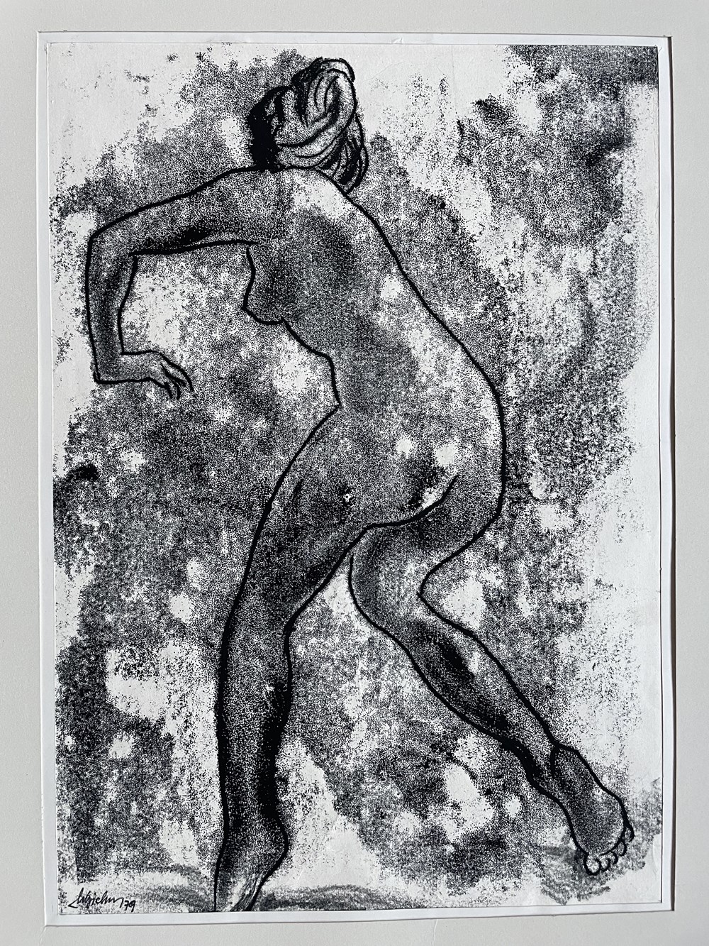 SCHICKER 153 Tanzende Monotypie kunst antiquitaten gemalde zeichnungen schicker 153 tanzende monotypie