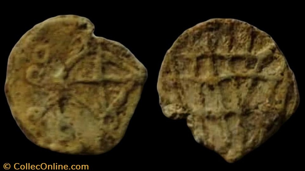 Méreau de confrérie d'arbalétriers monnaie jeton mereaux mereau de confrerie arbaletriers