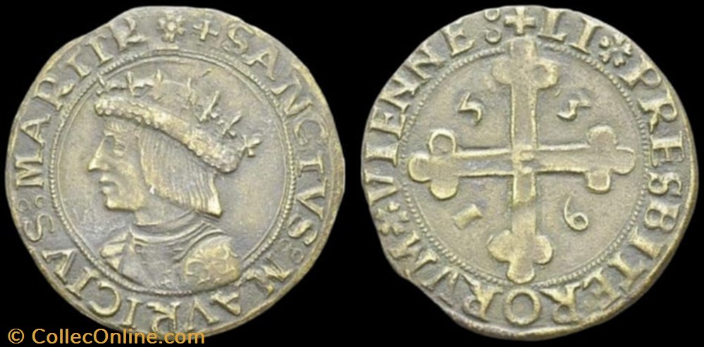 Méreau capitulaire du chapitre St Maurice de Vienne monnaie jeton mereaux mereau capitulaire du chapitre st maurice de vienne