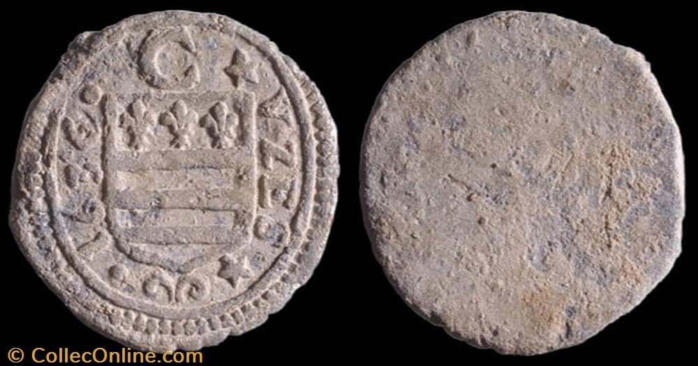 Méreau aux armes d'Uzès monnaie jeton mereaux mereau aux armes uzes
