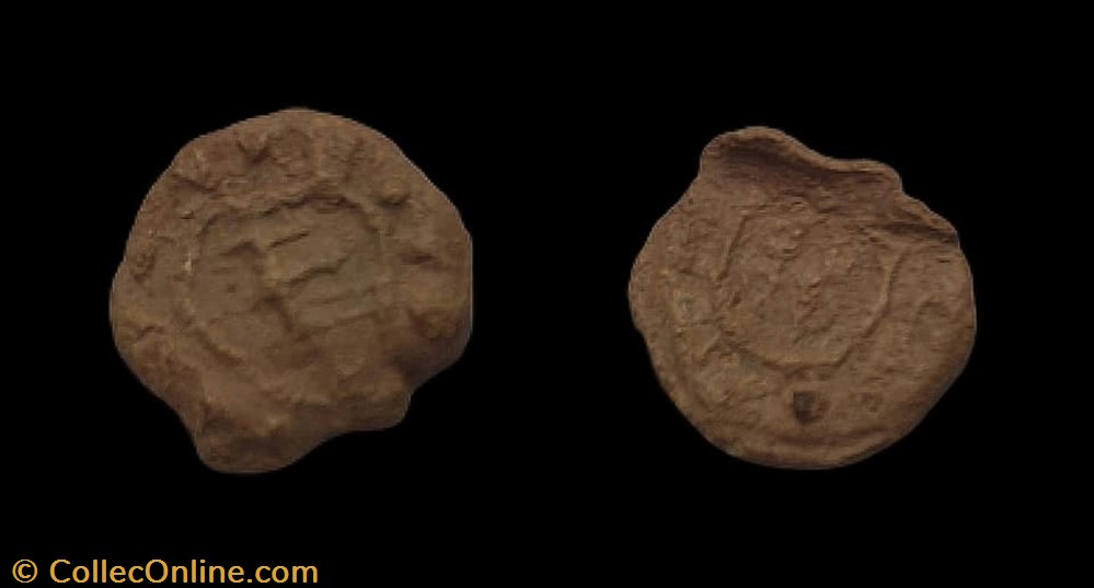 Méreau monétaire type obole de Melgueil monnaie jeton mereaux mereau monetaire type obole de melgueil