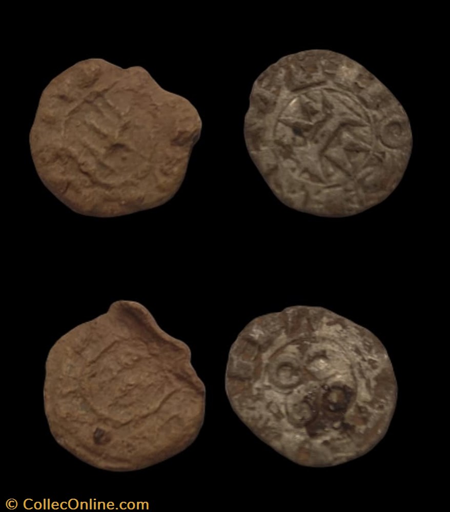 Méreau monétaire type obole de Melgueil 2 monnaie jeton mereaux mereau monetaire type obole de melgueil