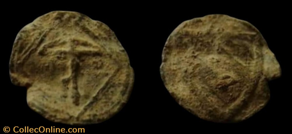 Méreau de confrérie d'arbalétriers monnaie jeton mereaux mereau de confrerie arbaletriers