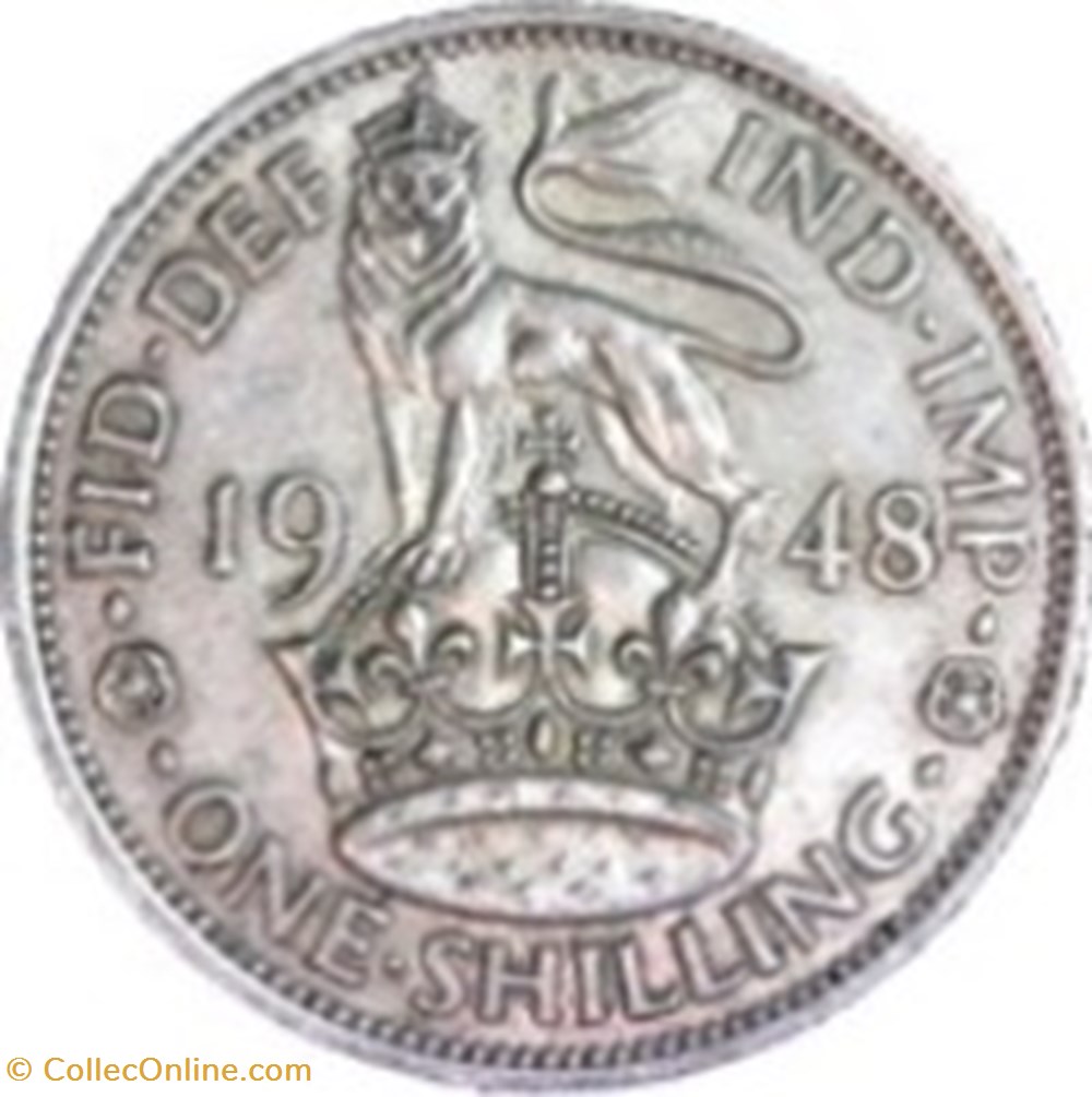 1 shilling George VI cimier de l'Angleterre, avec "IND:IMP" 1948 monnaies monde royaume uni 1 shilling george vi cimier de angleterre avec ind imp 1948