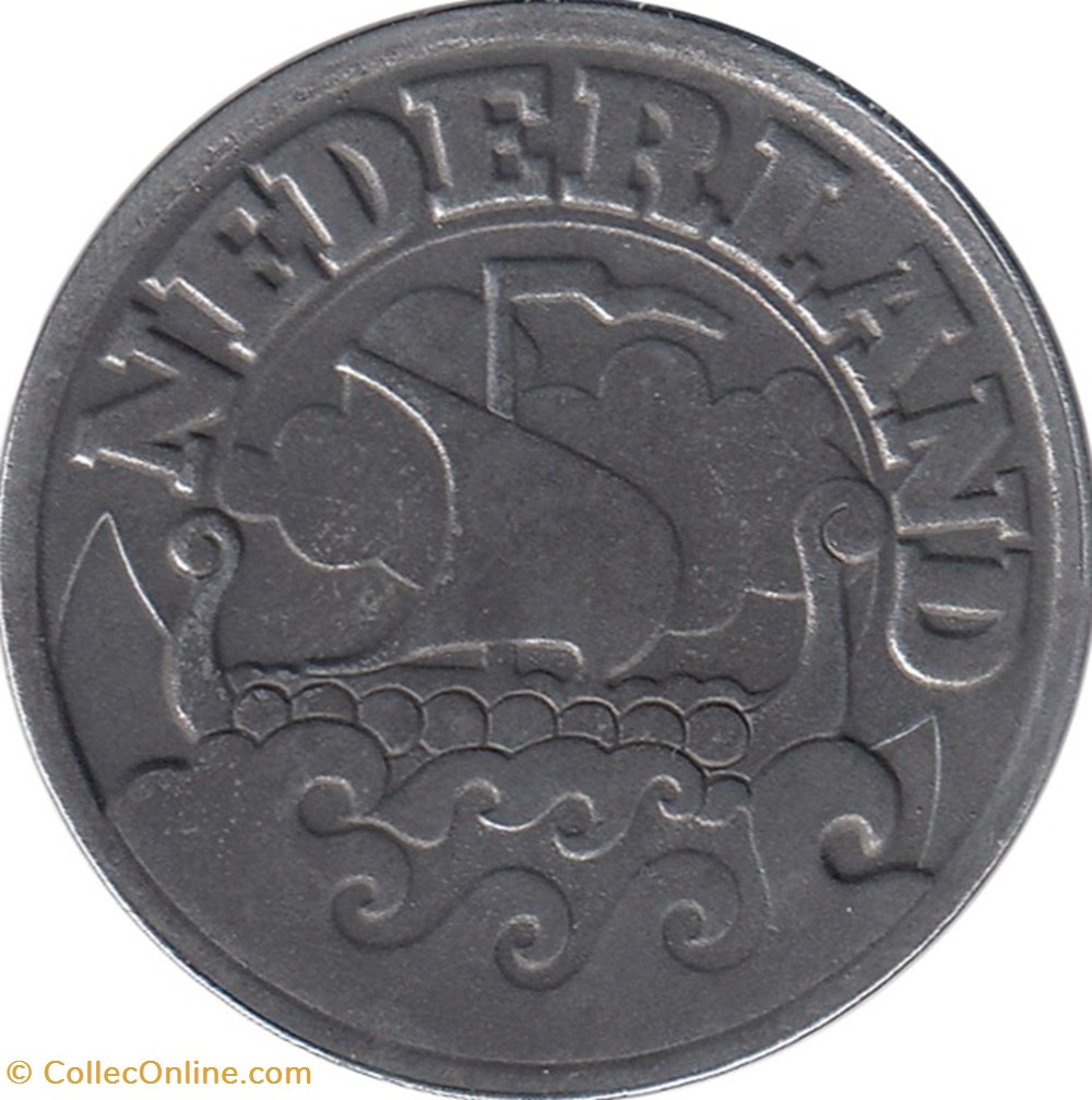 25 cent Pays-Bas 1941 (occupation Allemande) monnaies monde 25 cent pays bas 1941 occupation allemande