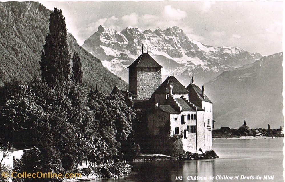 Suisse-Château de Chillon cartes postales suisse chateau de chillon