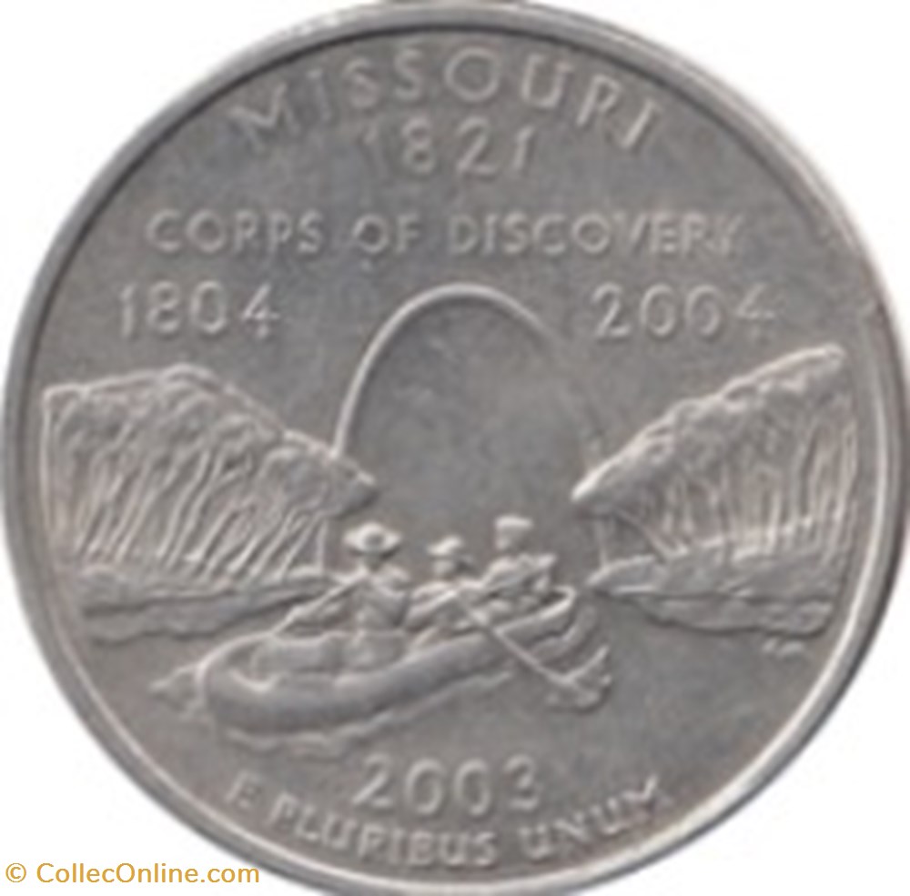 Etats Unis-¼ Dollar "Quarter Missouri" 2003 D monnaies monde etats unis dollar quarter missouri 2003 d