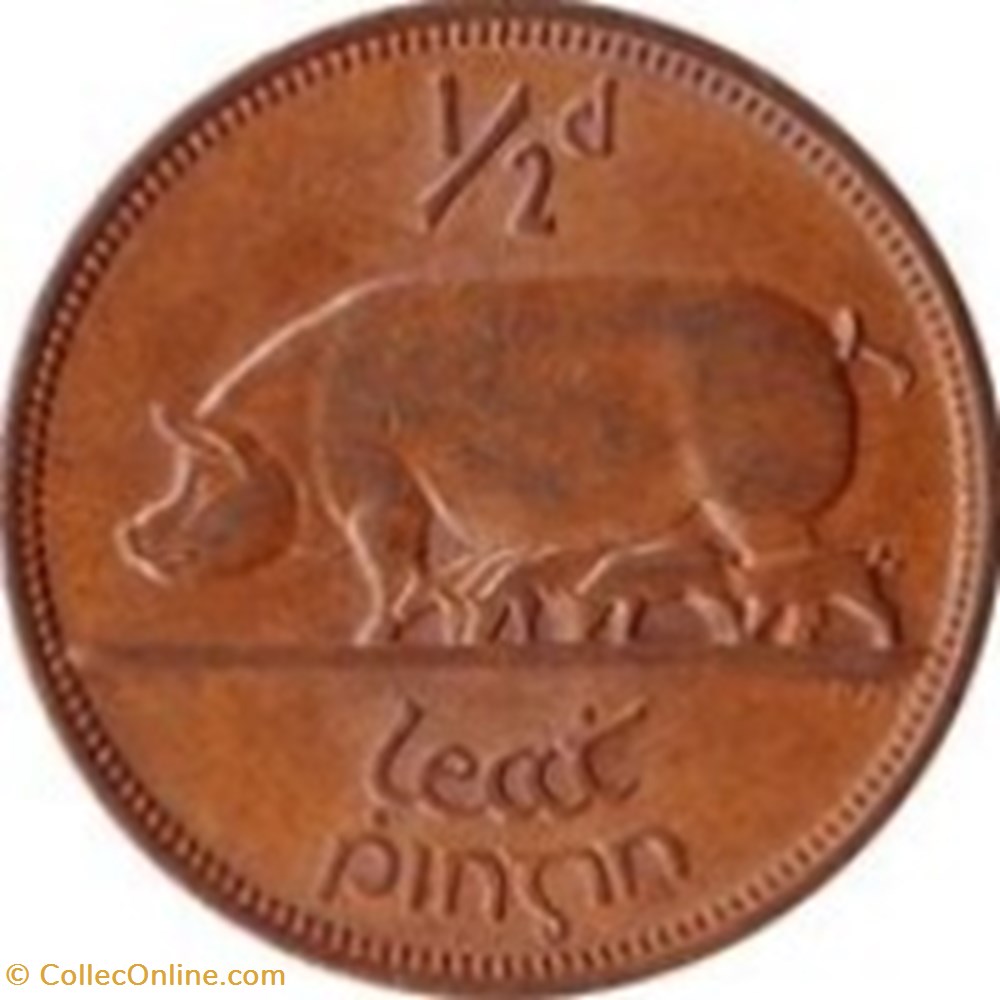 ½ pingin Eire 1942 monnaies monde irlande pingin eire 1942