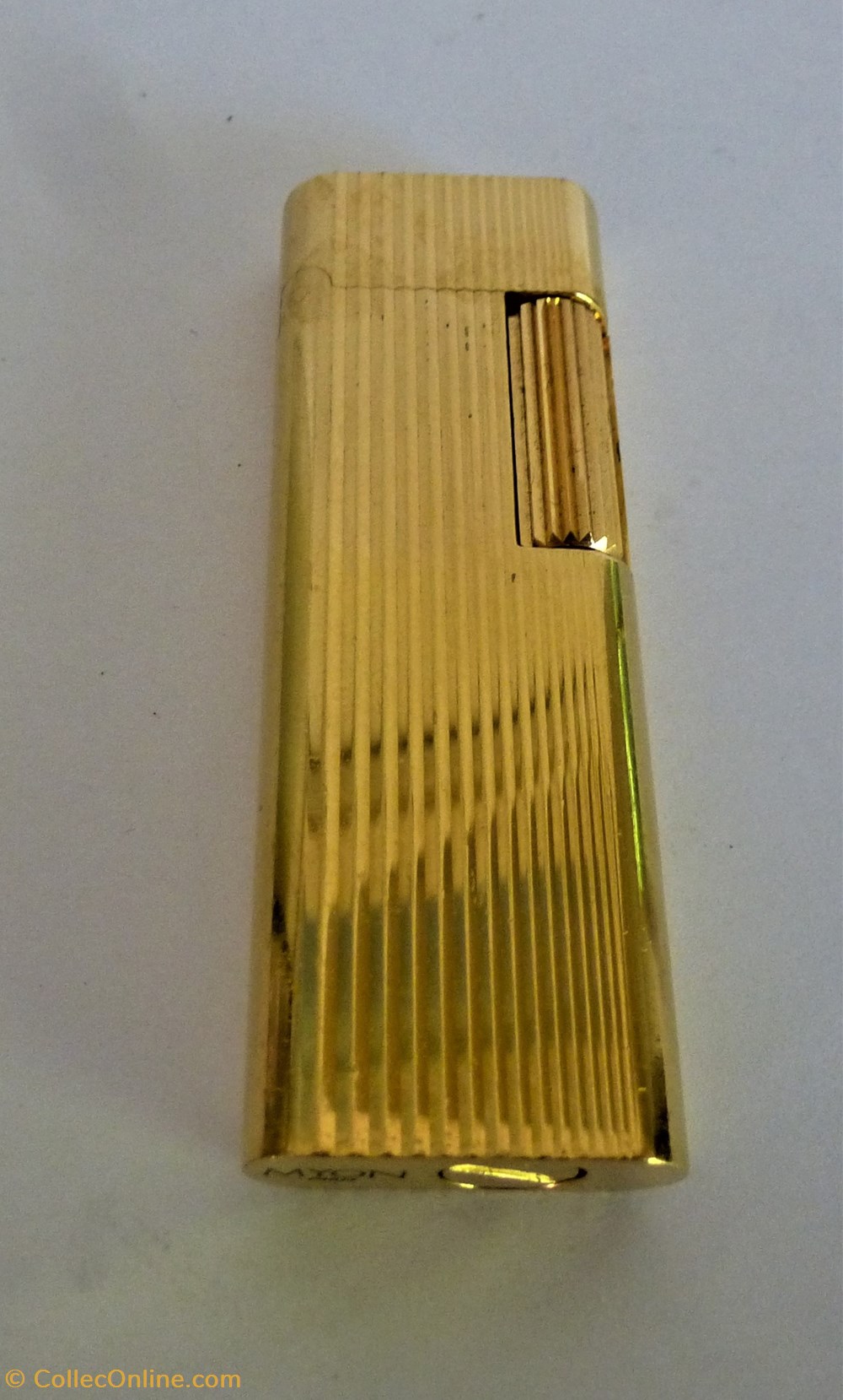 Briquet à Gaz-Myon Paris-Plaqué or-7.5x2.5 art de table argenterie bistrot alimentation tabac briquet a gaz myon paris plaque or 7 5x2 5